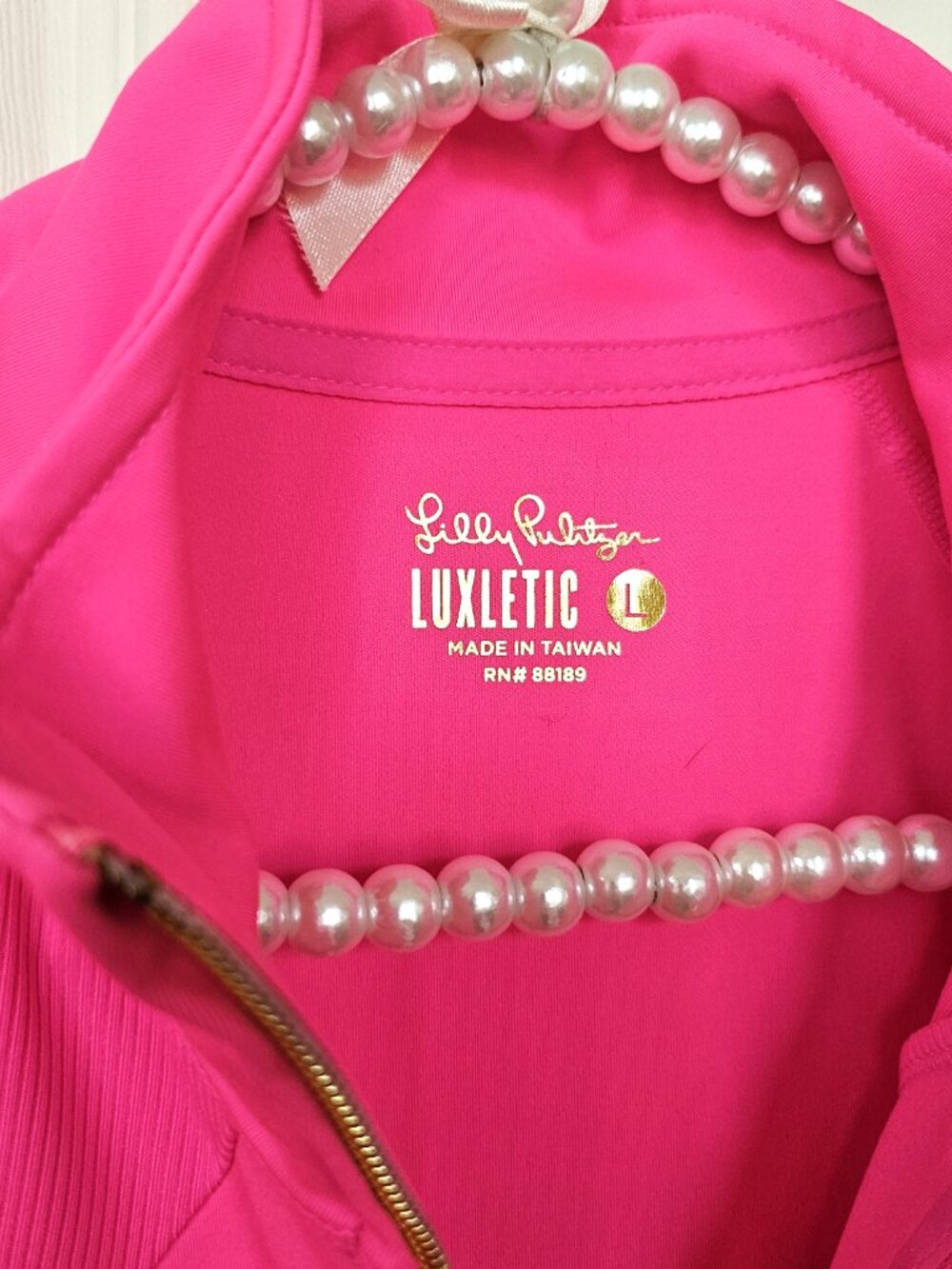 Lilly Pulitzer - Luxletic UPF50+ Tennison Jacket - Size L - Raz Berry - Picture 3 of 9
